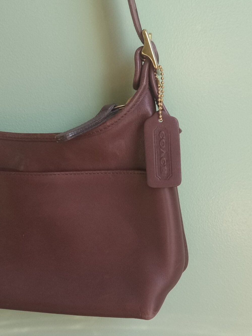 Vintage Coach Legacy Mahogany Leather Handbag Style 9136 vin - Picture 3 of 14